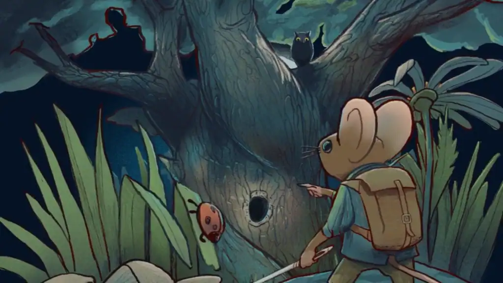 Обкладинка гри Маусріттер з мишеням пригодником, що досліджує хащі