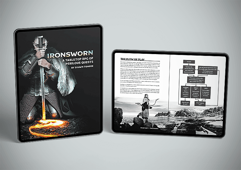 Ironsworn це настільна рольова гра яка добре адаптована під потреби новачків